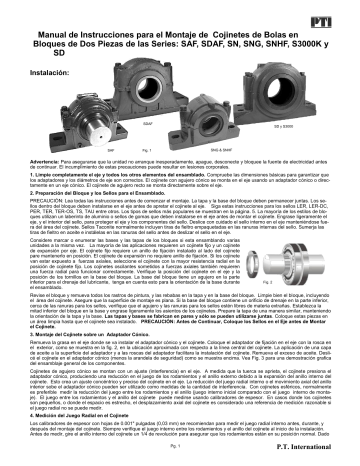 PTI SAF Serie, SDAF Serie Manual De Usuario | Manualzz