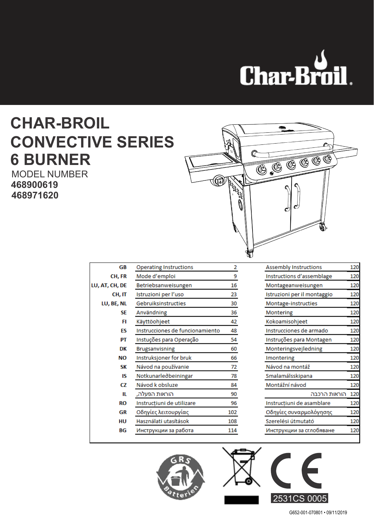 Char Broil Convective 640 XL Owner Manual Manualzz