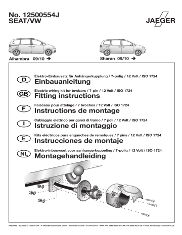 JAEGER Elektrosatz Für Anhängerkupplung - 13-polig Mit Einparkhilfe-Abschaltung & Ladeleitung, Passend Für SEAT Leon ST (5F8)