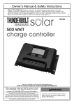 Thunderbolt Magnum Solar 68738 Owner's Manual &amp; Safety Instructions
