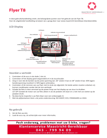 Flyer T8 DELUXE de handleiding | Manualzz
