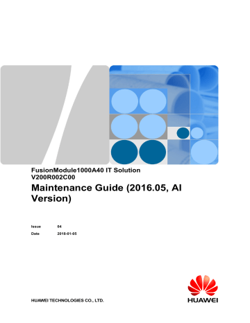 5.4.5 Replacing a Fire Alarm Sounder (Standard). Huawei FusionModule ...