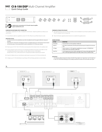 NAD CI 8-150 DSP Quick Setup Manual | Manualzz