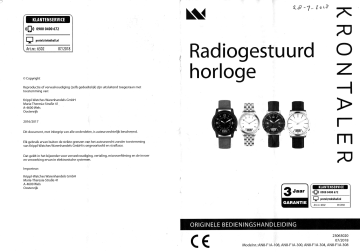 Krontaler Radiogestuurd horloge Owner Manual | Manualzz