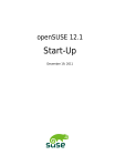 Suse openSUSE 12.1 Owner Manual