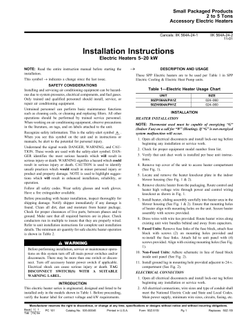 Carrier 50ZP Series Installation Instructions Manual | Manualzz