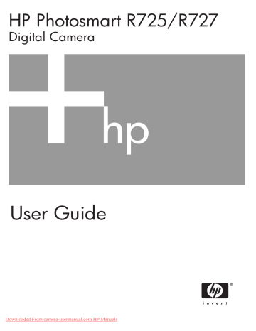 HP Photosmart R727, R725 User Manual | Manualzz