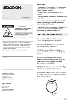 Stack-On SS-16-MB-B Instructions Manual