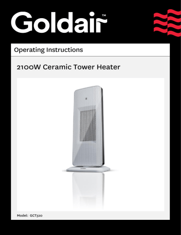 Goldair GCT250, GCT320 Operating Instructions Manual | Manualzz
