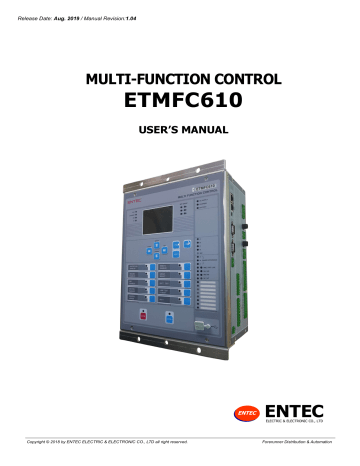 5.1. Communication Port. Entec ETMFC610 | Manualzz