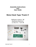 PV Electronics Frank 3 Assembly Instructions And User Manual