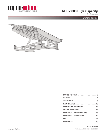 RITE-HITE RHH-5000 Owner's Manual | Manualzz