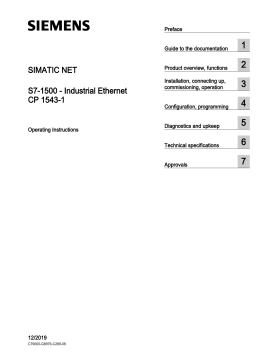 Siemens CP 1543-1 Operating Instructions Manual