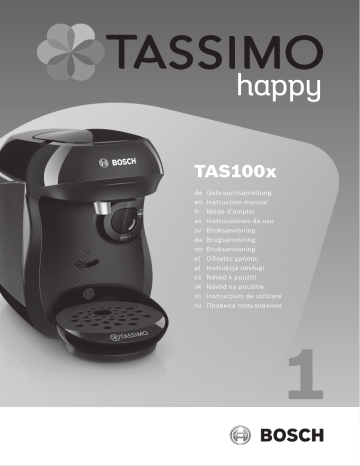 Bosch TASSIMO TAS100x Instruction Manual | Manualzz