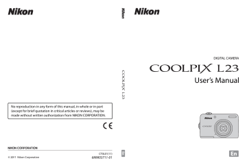 Nikon Coolpix L23 User Manual 