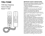 TRU-TONE TT-1000 Owner's Manual