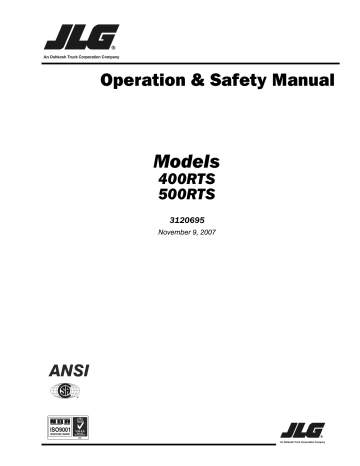 Oshkosh Corporation JLG 400RTS Operation & Safety Manual | Manualzz