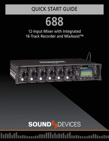 Sound Devices 688 Quick Start Manual | Manualzz