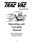 Trac Vac 858-RH Operating And Assembly Manual
