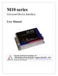Pyramid Technical Consultants M10-CMR, M10-P, M10C User Manual