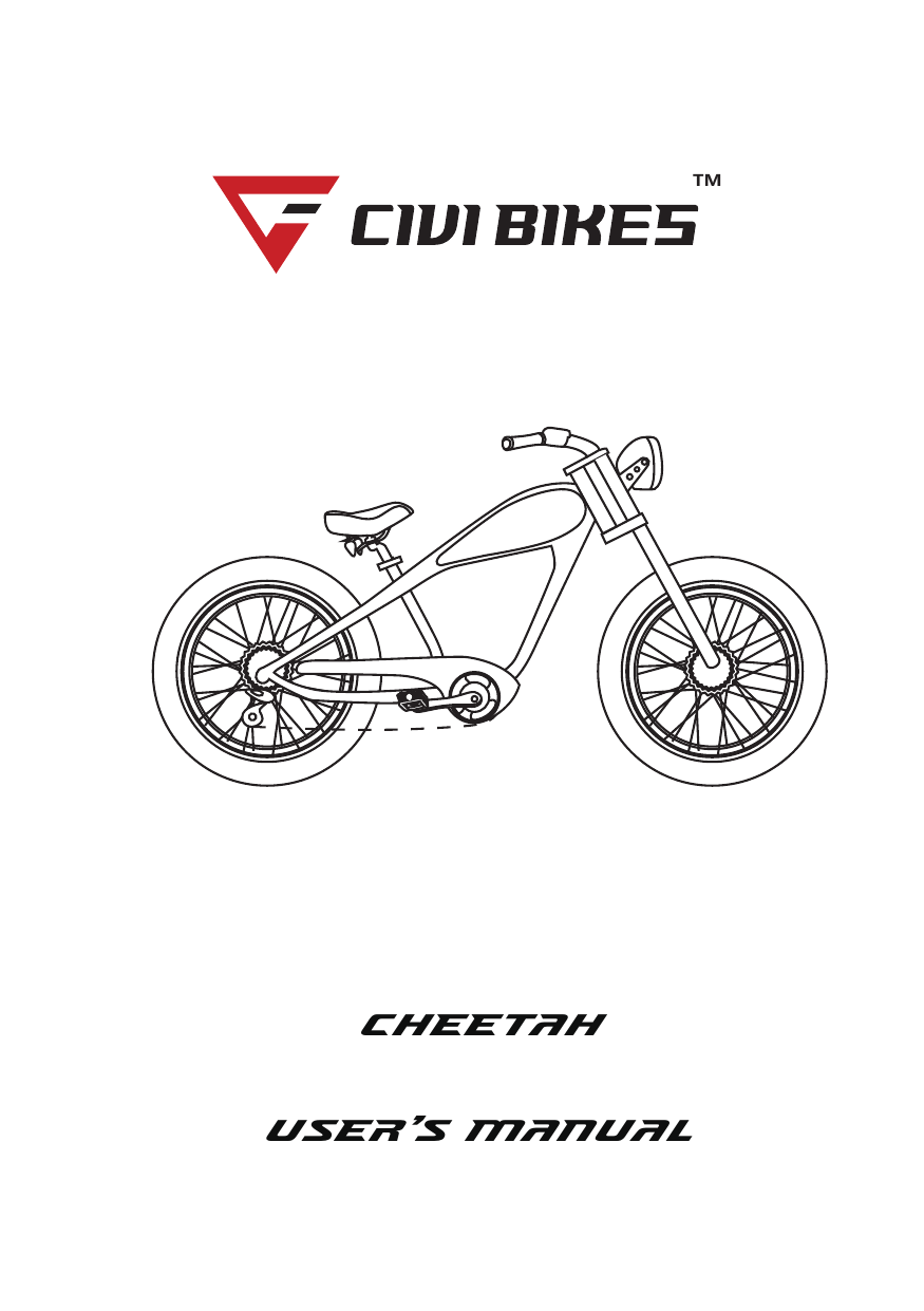 Civibikes CHEETAH User Manual | Manualzz
