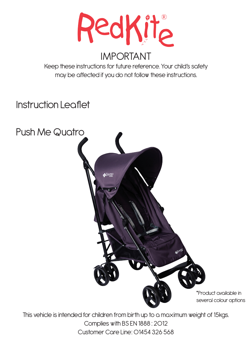 Red kite pram sales instructions