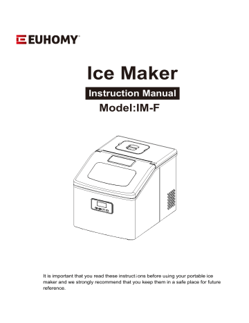 EUHOMY IM-03S Countertop Nugget Ice Maker Instruction Manual