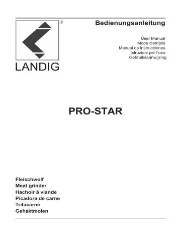 Disassembling the appliance. Landig Z66130, PRO-STAR | Manualzz