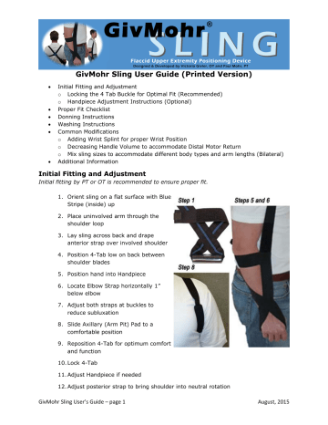 GivMohr Sling Sling User Manual | Manualzz