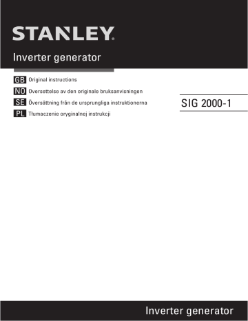 Stanley SIG2000-1 Original Instructions Manual | Manualzz