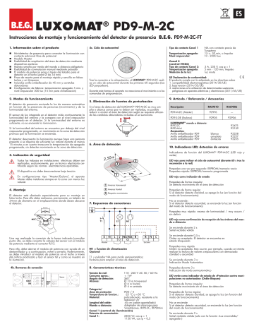 B.E.G. LUXOMAT PD9-M-2C Manual De Usuario | Manualzz