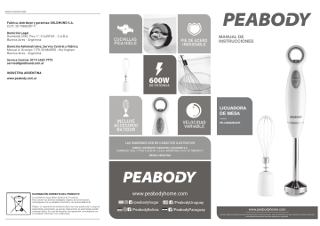 Licuadora peabody best sale smartchef manual