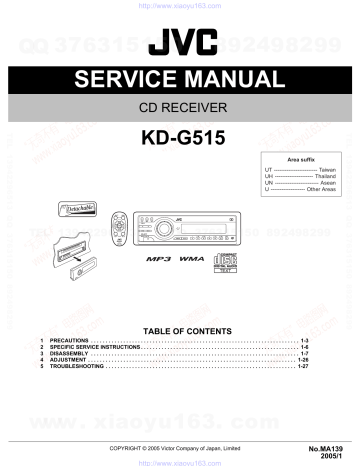 SECTION 3 DISASSEMBLY. JVC KD-G515 | Manualzz