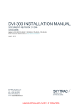 Skytrac 105-300-03, 105-300-04, DVI-300 Installation Manual
