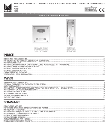 Alcad ALC-041, GRF-400, TED-001 Manual | Manualzz