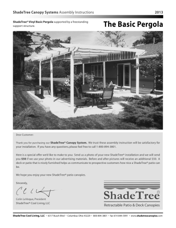 pergola shadetree manualzz