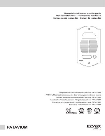 Vimar Elvox PATAVIUM Series Installer's Manual | Manualzz