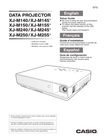 Casio XJ-M140 Data Projector User Manual | Manualzz