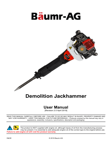 Baumr-AG Demolition Jackhammer User Manual | Manualzz