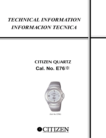 Citizen E76 Series E760 Technical Information Manualzz