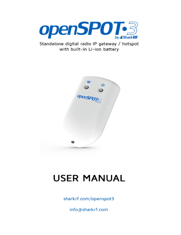 USB serial console. SharkRF openSPOT3 | Manualzz