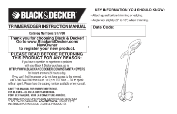 Black & decker ST7700 Manuals