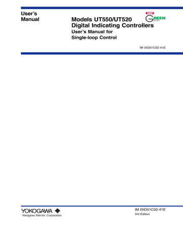 YOKOGAWA UT520, UT550 User Manual | Manualzz