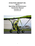 Evolution Aircraft REV X Operating And Maintenance Instruction Manual