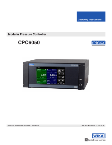 mensor CPC6050 Operating Instructions Manual | Manualzz