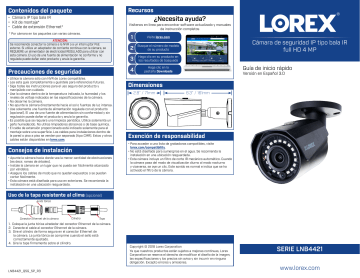 Lorex LNB4421 Serie Guía de inicio rápido | Manualzz