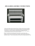 Hinkle Chair Company Glider 854 Assembly Instructions Manual