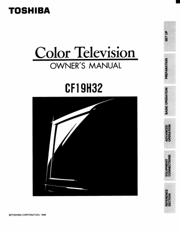 Toshiba CF19H32 Owner's Manual | Manualzz