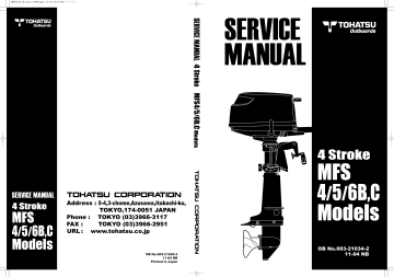 TOHATSU MFS 6B Service Manual | Manualzz