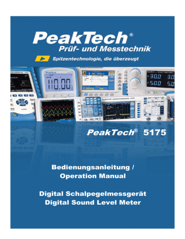 PeakTech 5175 Operation Manual | Manualzz